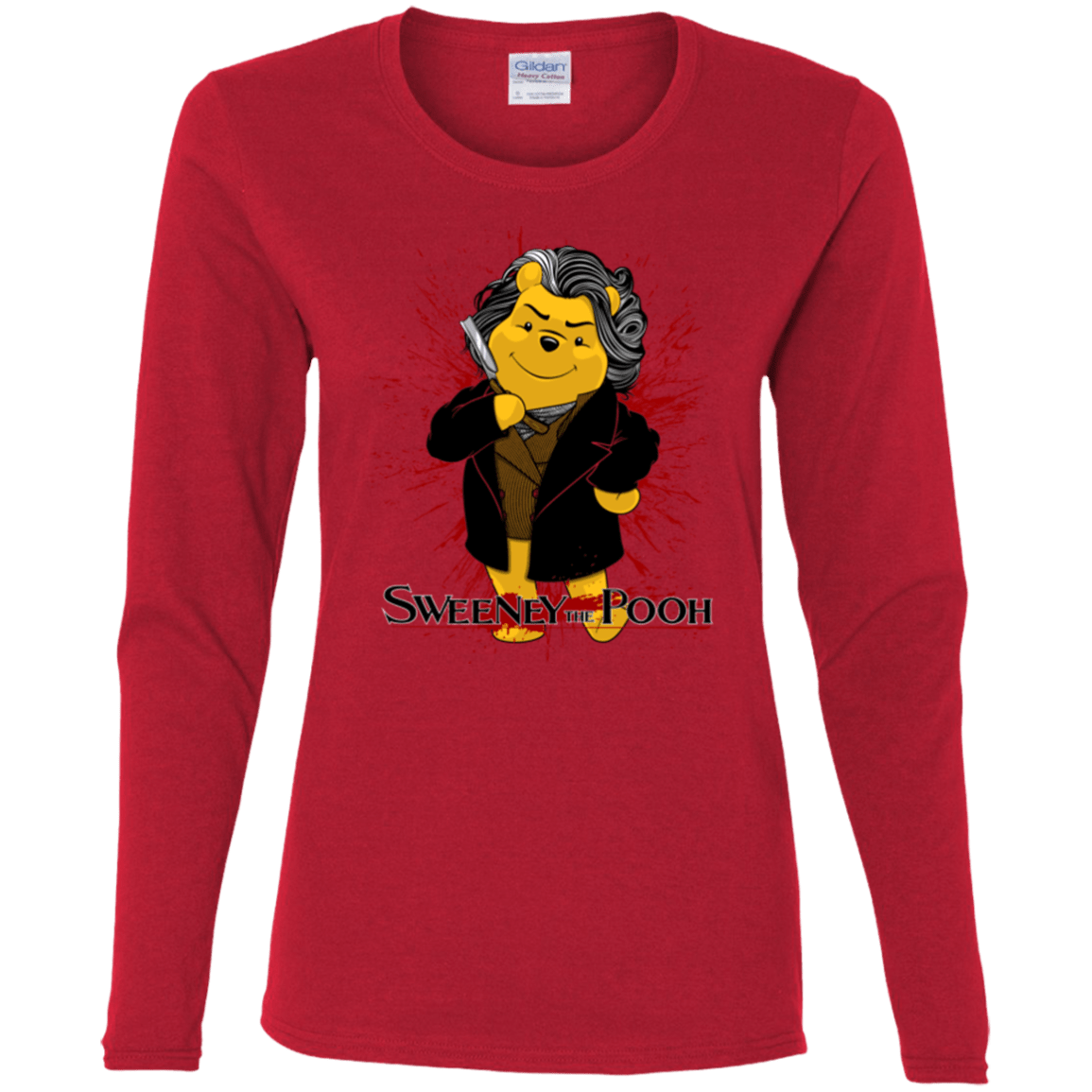 T-Shirts Red / S Sweeney the Pooh Women's Long Sleeve T-Shirt