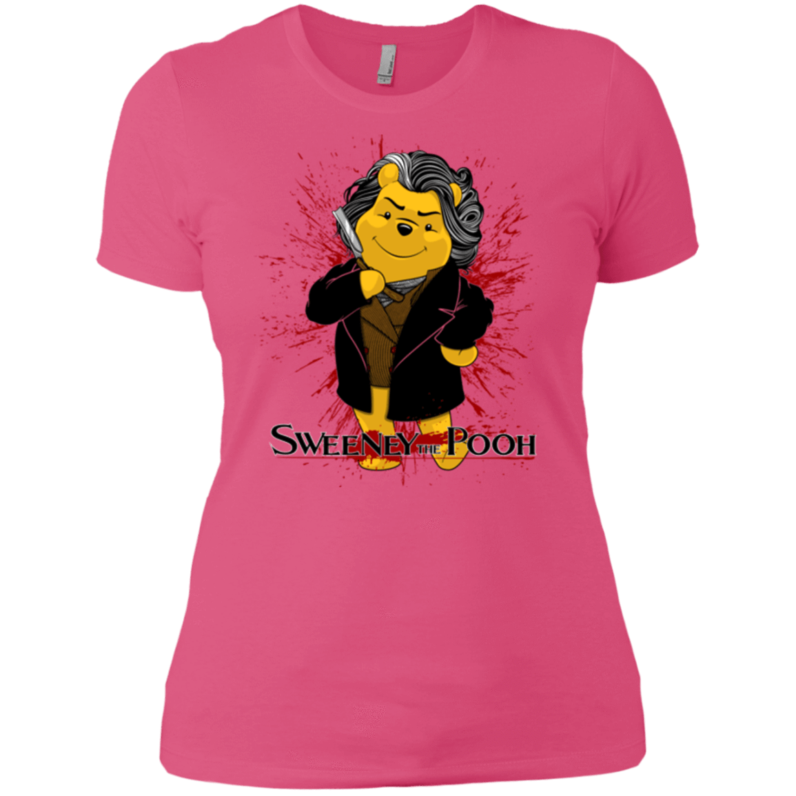 T-Shirts Hot Pink / X-Small Sweeney the Pooh Women's Premium T-Shirt