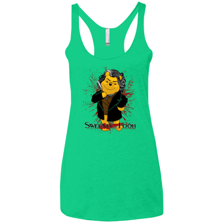 T-Shirts Envy / X-Small Sweeney the Pooh Women's Triblend Racerback Tank