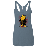 T-Shirts Indigo / X-Small Sweeney the Pooh Women's Triblend Racerback Tank