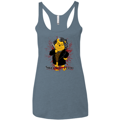 T-Shirts Indigo / X-Small Sweeney the Pooh Women's Triblend Racerback Tank