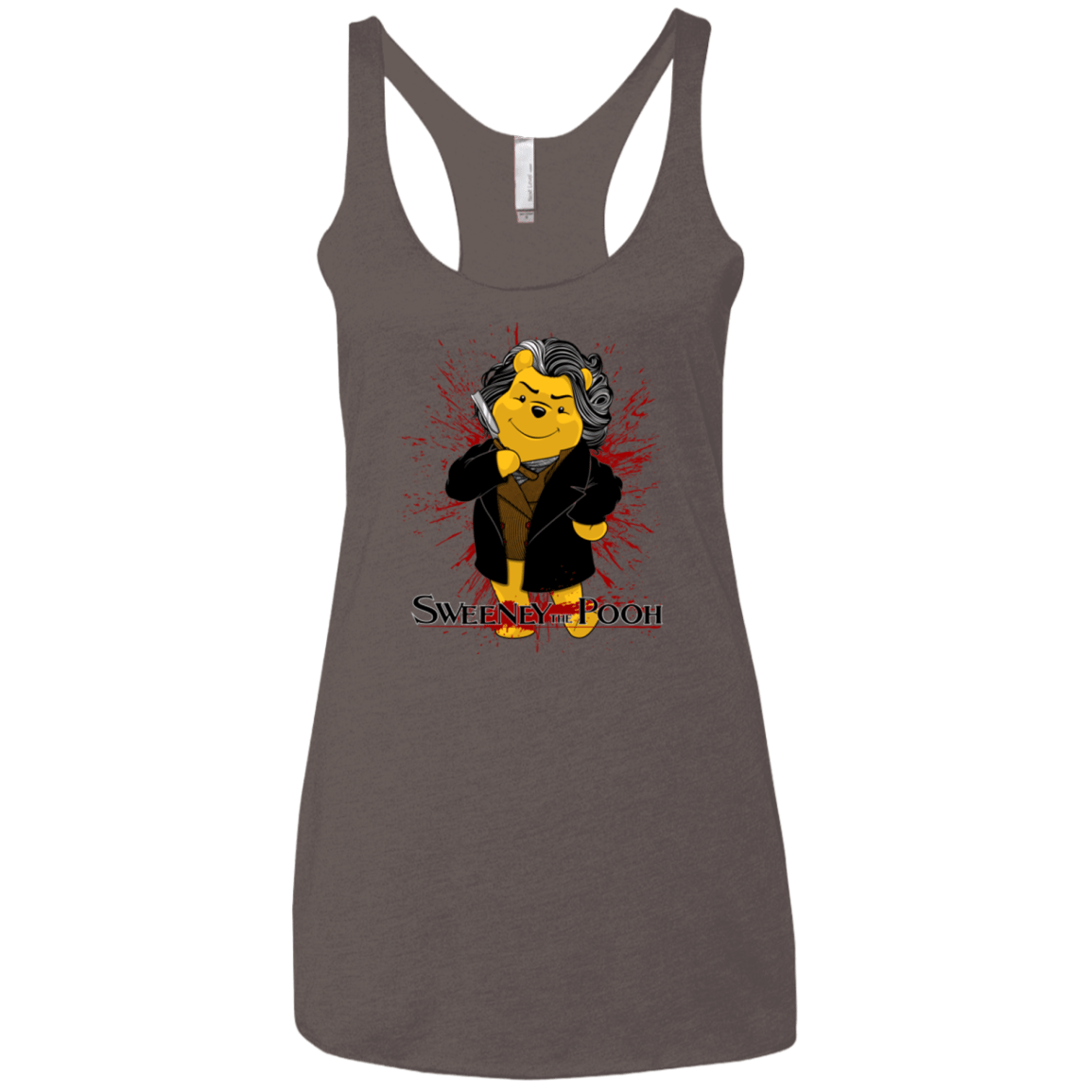 T-Shirts Macchiato / X-Small Sweeney the Pooh Women's Triblend Racerback Tank