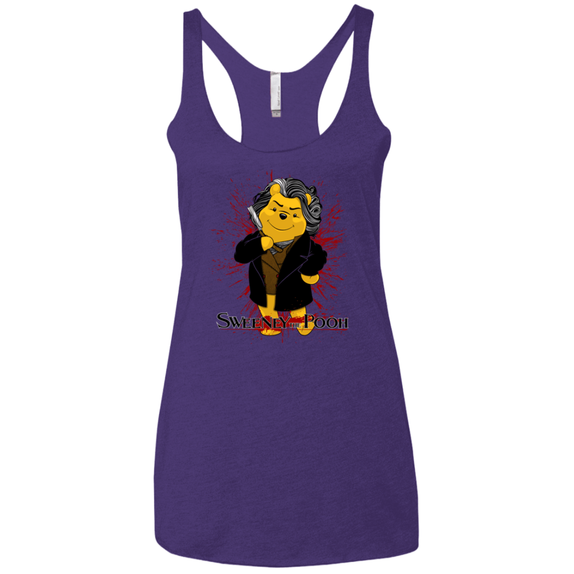 T-Shirts Purple Rush / X-Small Sweeney the Pooh Women's Triblend Racerback Tank