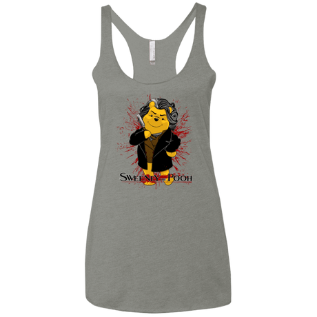 T-Shirts Venetian Grey / X-Small Sweeney the Pooh Women's Triblend Racerback Tank