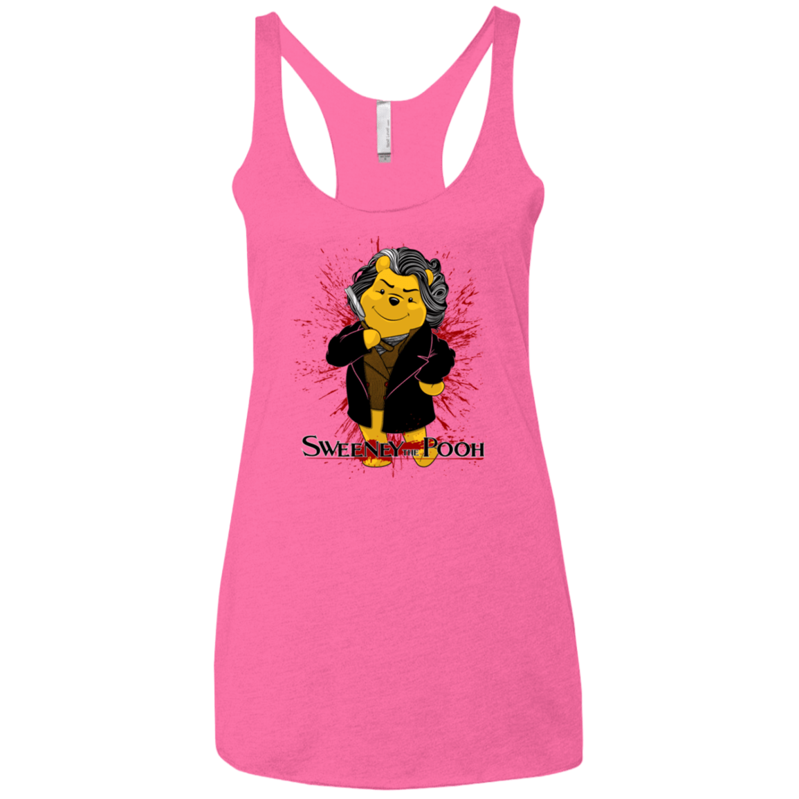 T-Shirts Vintage Pink / X-Small Sweeney the Pooh Women's Triblend Racerback Tank