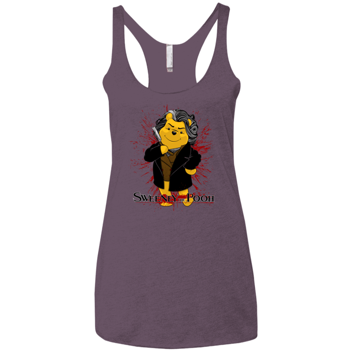 T-Shirts Vintage Purple / X-Small Sweeney the Pooh Women's Triblend Racerback Tank