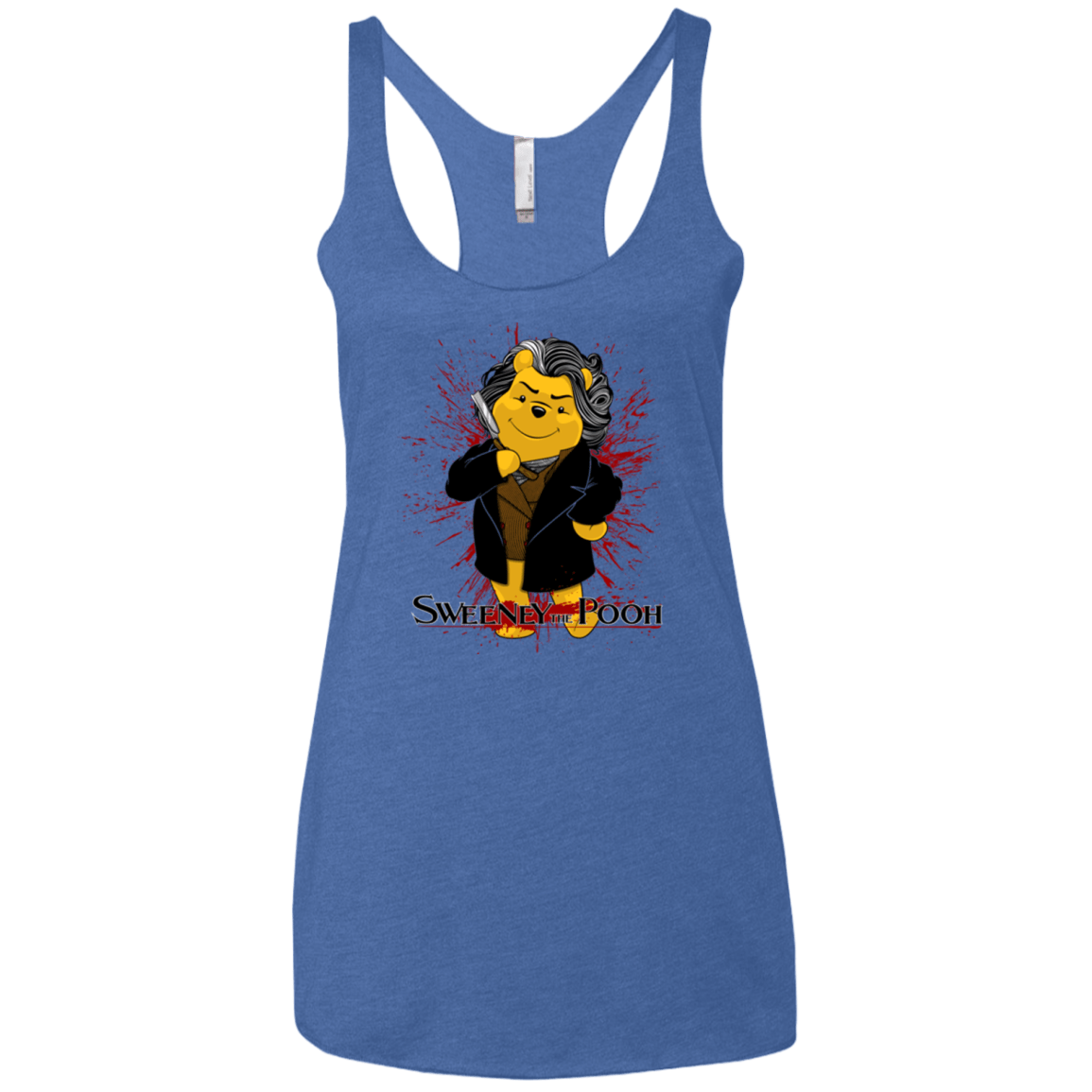 T-Shirts Vintage Royal / X-Small Sweeney the Pooh Women's Triblend Racerback Tank