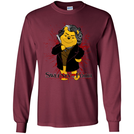 T-Shirts Maroon / YS Sweeney the Pooh Youth Long Sleeve T-Shirt