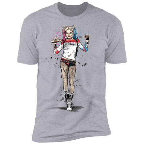 T-Shirts Heather Grey / S Sweet Crazy Girl sumi-e Men's Premium T-Shirt