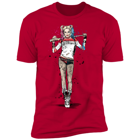 T-Shirts Red / S Sweet Crazy Girl sumi-e Men's Premium T-Shirt
