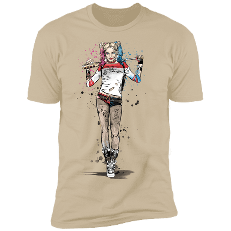T-Shirts Sand / S Sweet Crazy Girl sumi-e Men's Premium T-Shirt