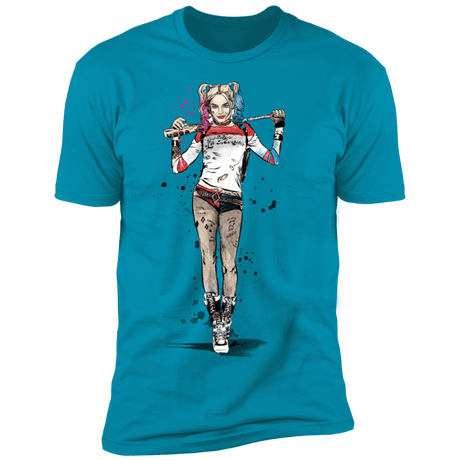 T-Shirts Turquoise / S Sweet Crazy Girl sumi-e Men's Premium T-Shirt