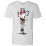 T-Shirts Heather White / S Sweet Crazy Girl sumi-e Men's Triblend T-Shirt