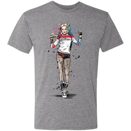 T-Shirts Premium Heather / S Sweet Crazy Girl sumi-e Men's Triblend T-Shirt