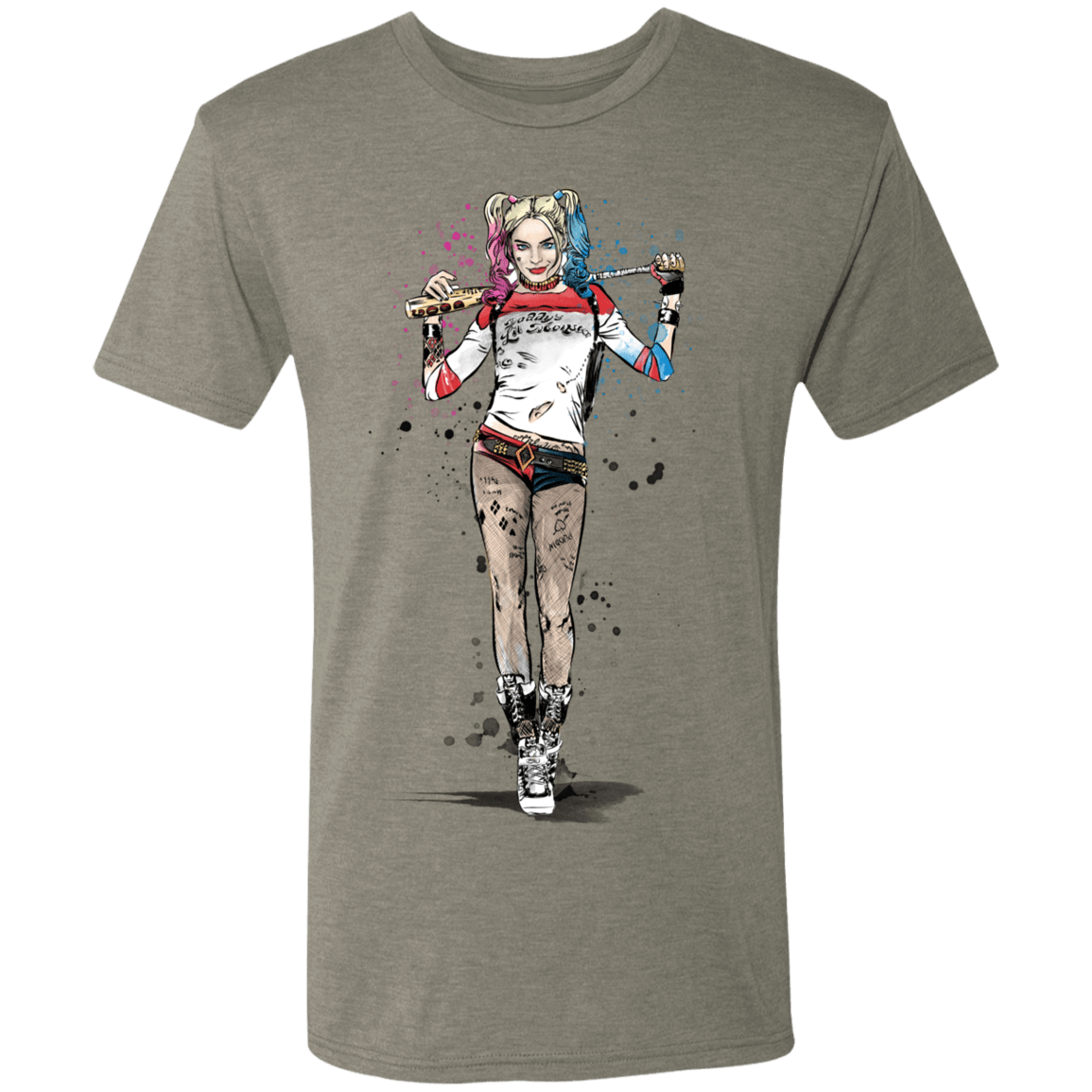 T-Shirts Venetian Grey / S Sweet Crazy Girl sumi-e Men's Triblend T-Shirt