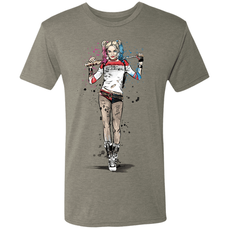 T-Shirts Venetian Grey / S Sweet Crazy Girl sumi-e Men's Triblend T-Shirt