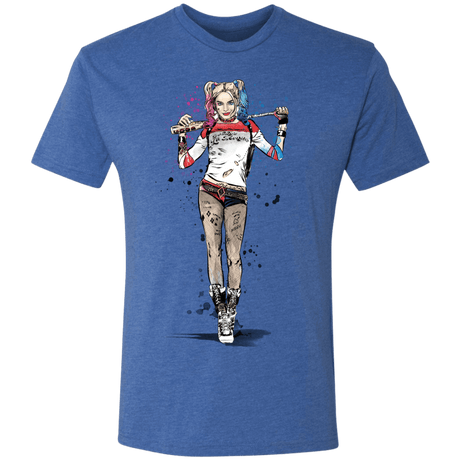 T-Shirts Vintage Royal / S Sweet Crazy Girl sumi-e Men's Triblend T-Shirt