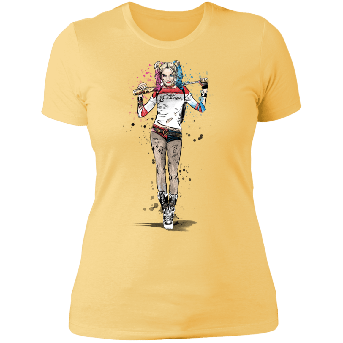 T-Shirts Banana Cream/ / S Sweet Crazy Girl sumi-e Women's Premium T-Shirt