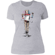 T-Shirts Heather Grey / S Sweet Crazy Girl sumi-e Women's Premium T-Shirt