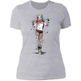 T-Shirts Heather Grey / S Sweet Crazy Girl sumi-e Women's Premium T-Shirt