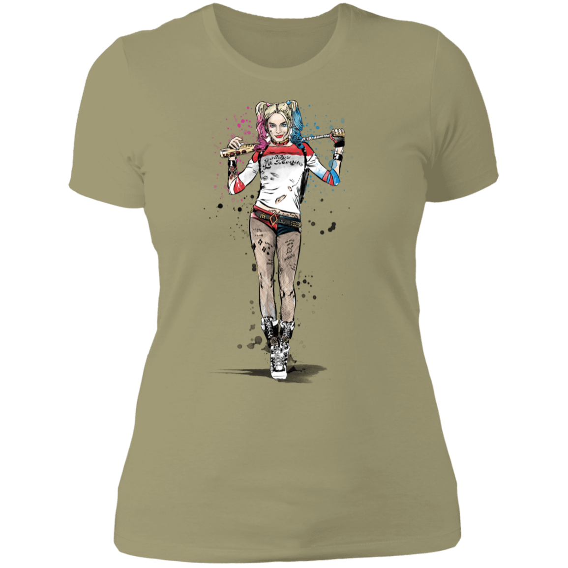 T-Shirts Light Olive / S Sweet Crazy Girl sumi-e Women's Premium T-Shirt