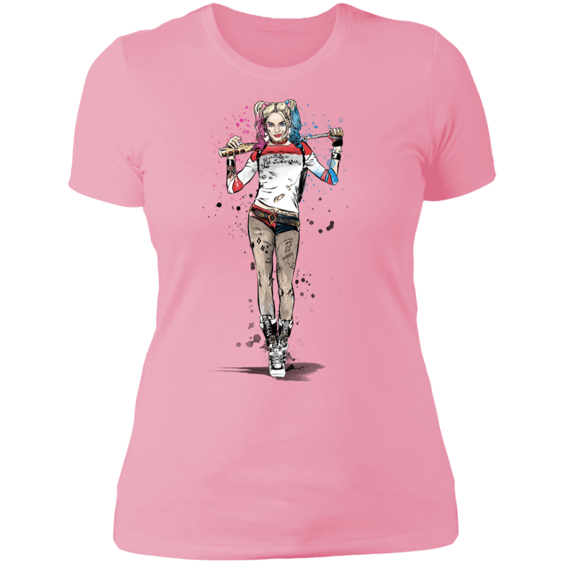 T-Shirts Light Pink / S Sweet Crazy Girl sumi-e Women's Premium T-Shirt