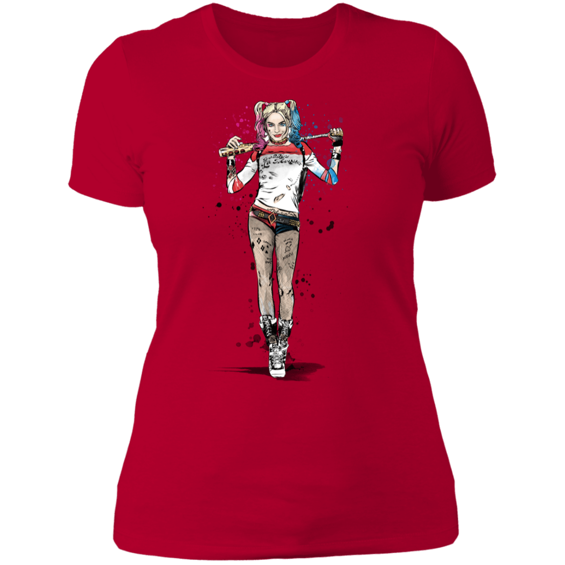T-Shirts Red / S Sweet Crazy Girl sumi-e Women's Premium T-Shirt