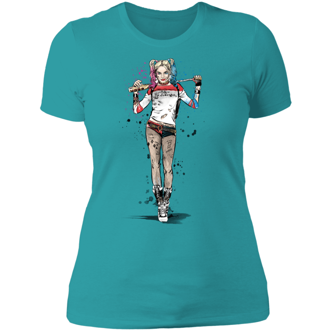 T-Shirts Tahiti Blue / S Sweet Crazy Girl sumi-e Women's Premium T-Shirt