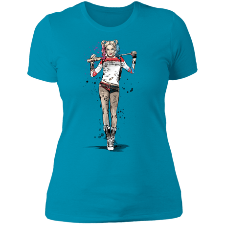 T-Shirts Turquoise / S Sweet Crazy Girl sumi-e Women's Premium T-Shirt