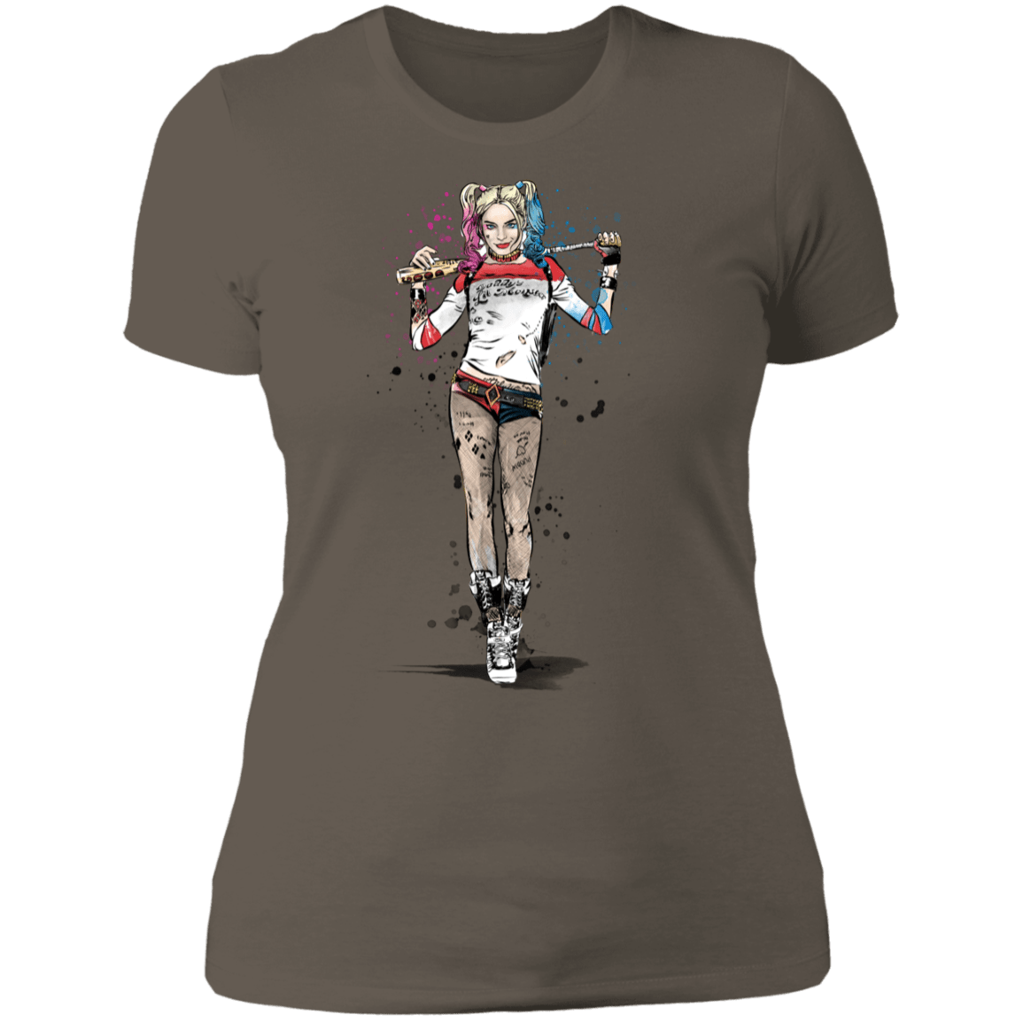 T-Shirts Warm Grey / S Sweet Crazy Girl sumi-e Women's Premium T-Shirt