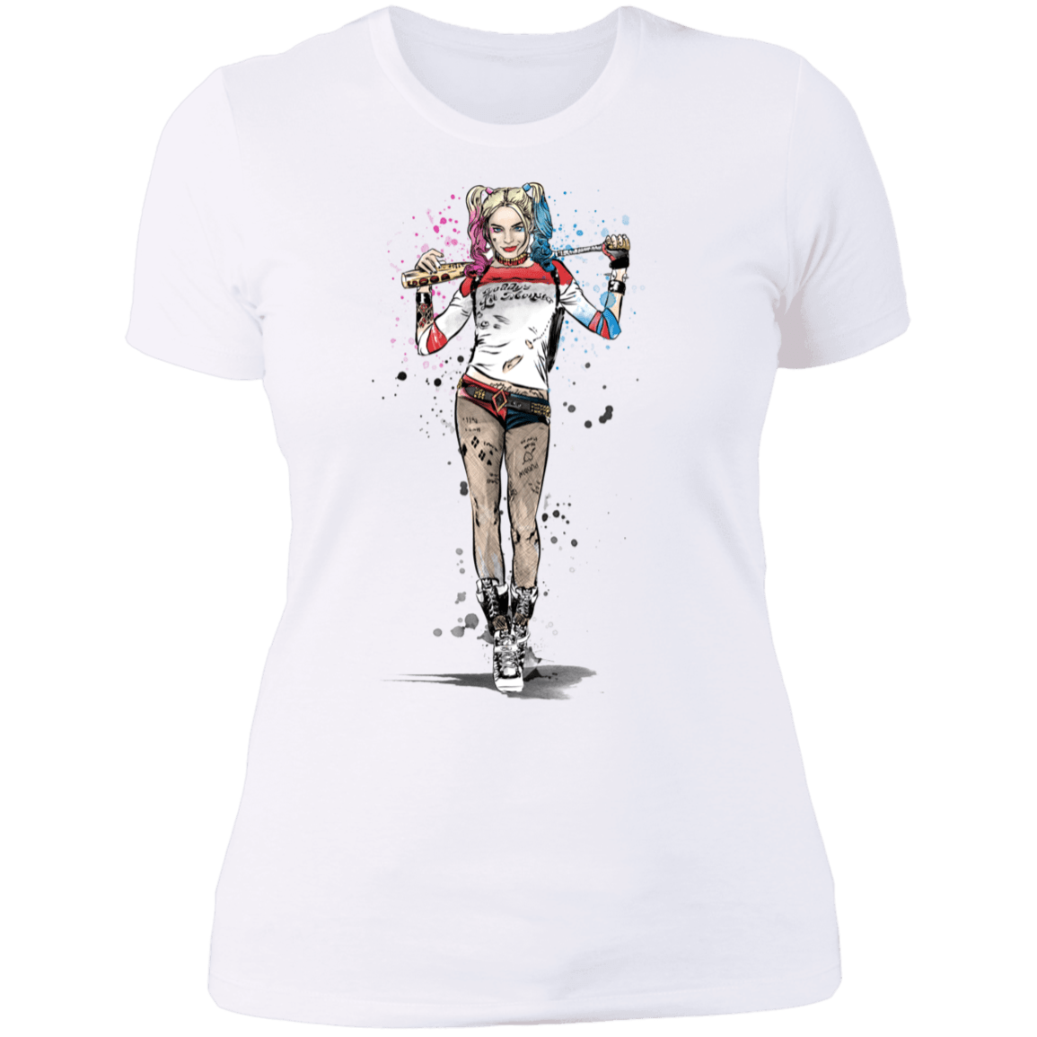 T-Shirts White / S Sweet Crazy Girl sumi-e Women's Premium T-Shirt