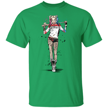 T-Shirts Irish Green / YXS Sweet Crazy Girl sumi-e Youth T-Shirt
