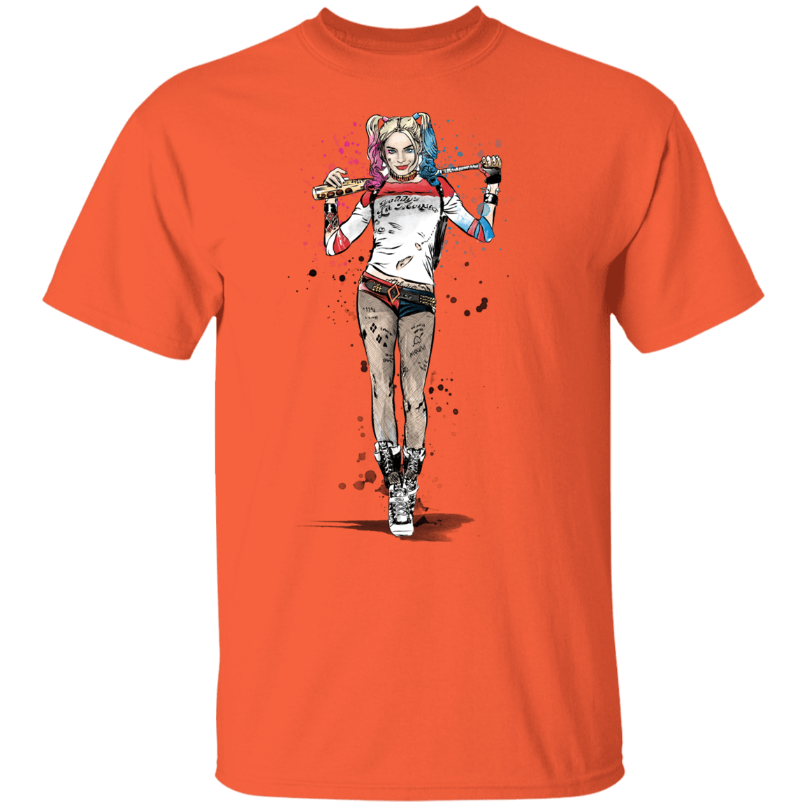 T-Shirts Orange / YXS Sweet Crazy Girl sumi-e Youth T-Shirt