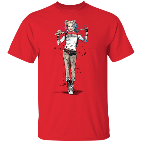T-Shirts Red / YXS Sweet Crazy Girl sumi-e Youth T-Shirt