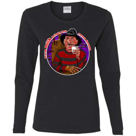 T-Shirts Black / S Sweet Dreams Women's Long Sleeve T-Shirt