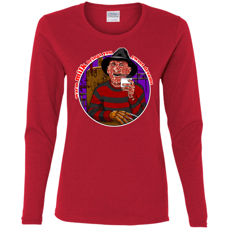 T-Shirts Red / S Sweet Dreams Women's Long Sleeve T-Shirt