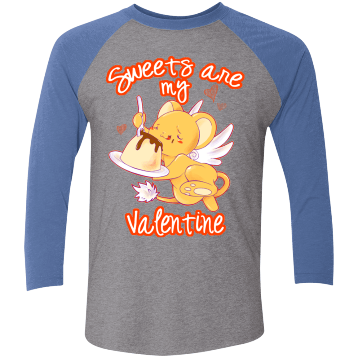 T-Shirts Premium Heather/ Vintage Royal / X-Small Sweets are my Valentine Triblend 3/4 Sleeve