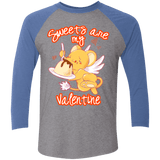 T-Shirts Premium Heather/ Vintage Royal / X-Small Sweets are my Valentine Triblend 3/4 Sleeve