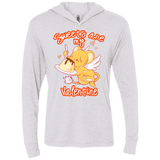T-Shirts Heather White / X-Small Sweets are my Valentine Triblend Long Sleeve Hoodie Tee
