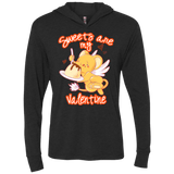 T-Shirts Vintage Black / X-Small Sweets are my Valentine Triblend Long Sleeve Hoodie Tee