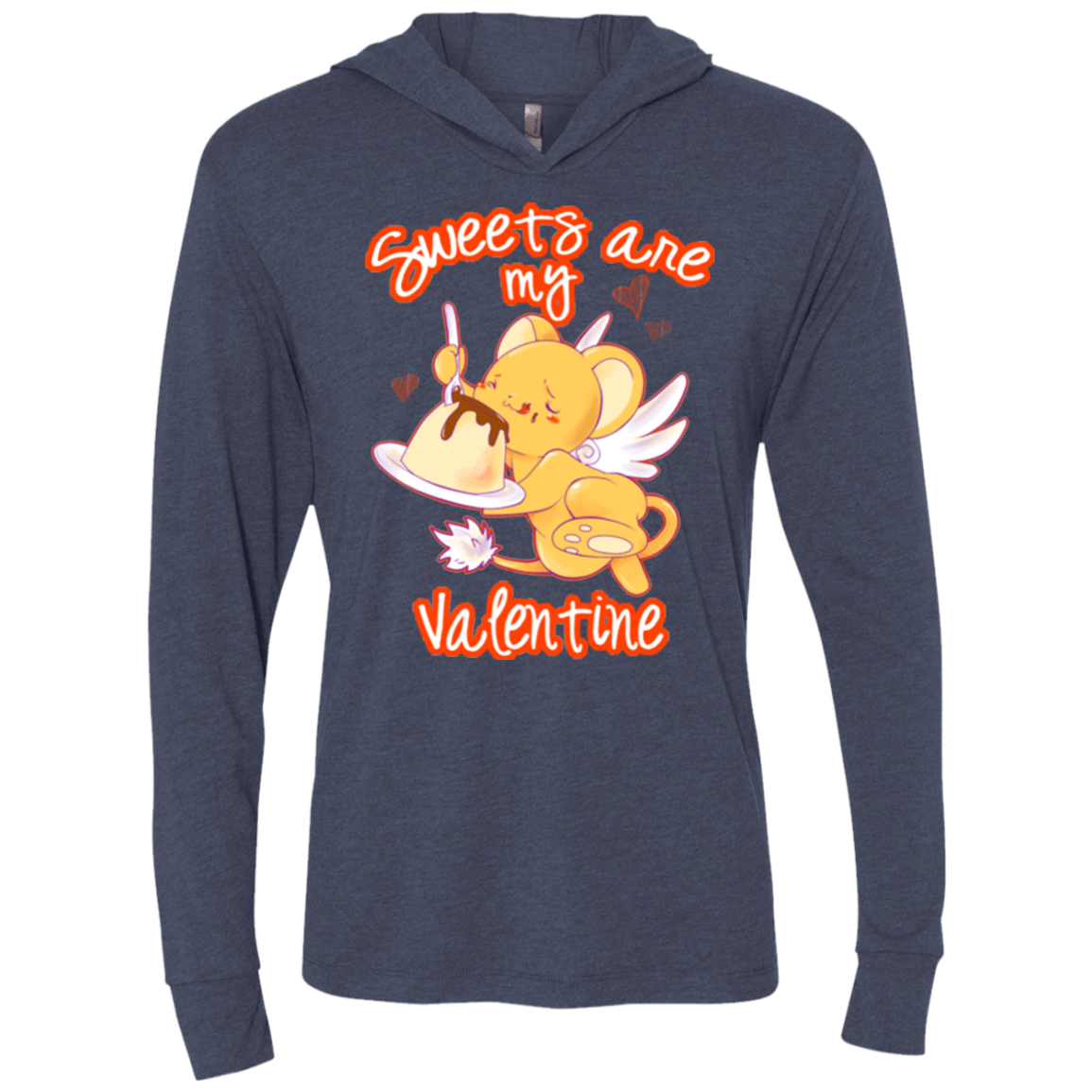 T-Shirts Vintage Navy / X-Small Sweets are my Valentine Triblend Long Sleeve Hoodie Tee