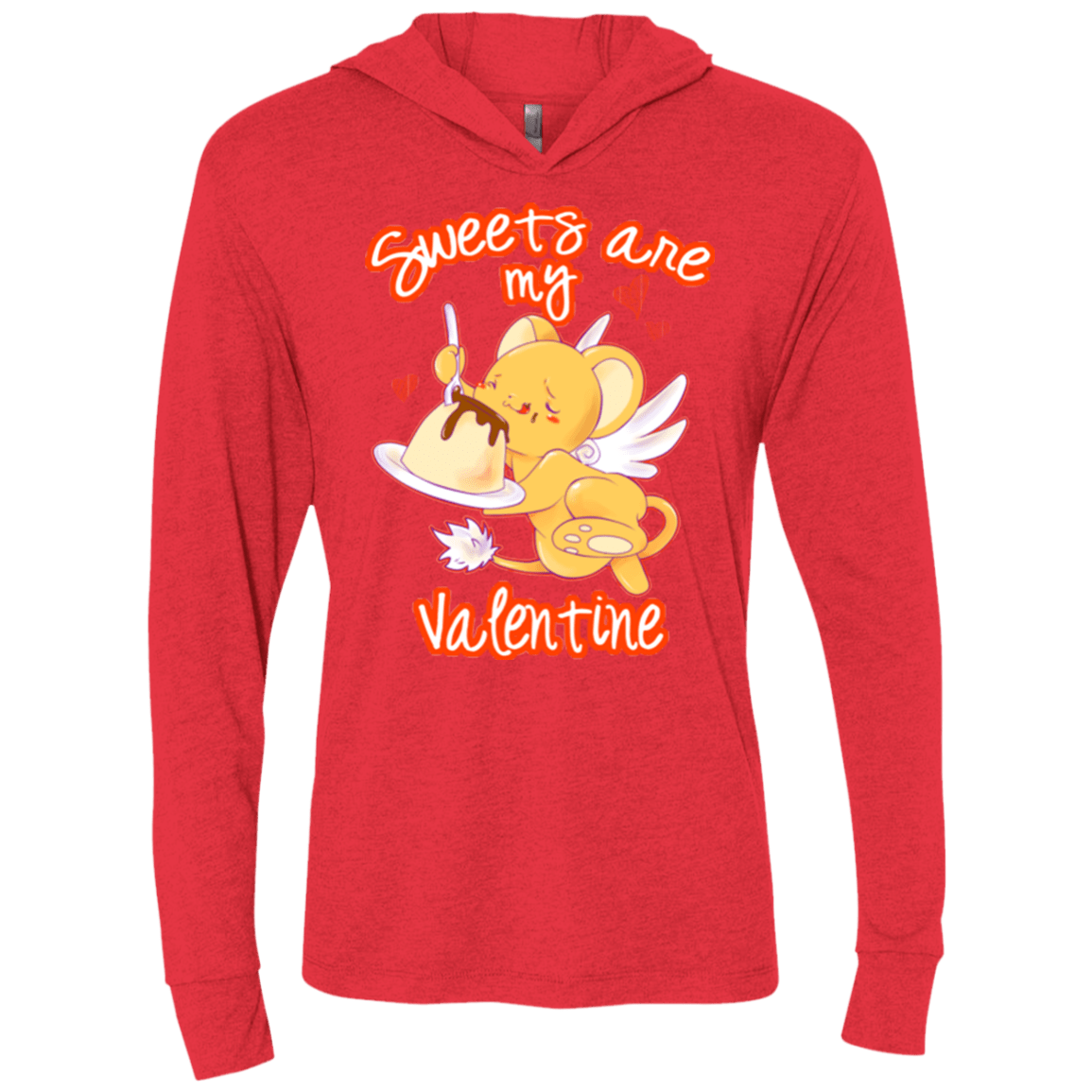 T-Shirts Vintage Red / X-Small Sweets are my Valentine Triblend Long Sleeve Hoodie Tee