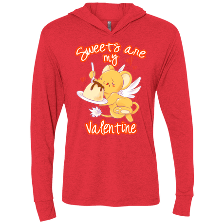 T-Shirts Vintage Red / X-Small Sweets are my Valentine Triblend Long Sleeve Hoodie Tee