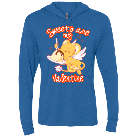 T-Shirts Vintage Royal / X-Small Sweets are my Valentine Triblend Long Sleeve Hoodie Tee