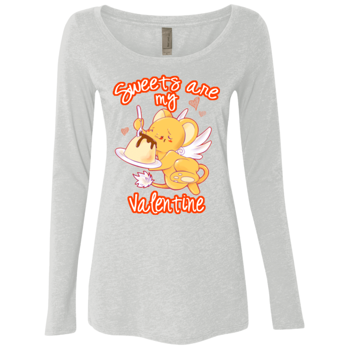 T-Shirts Heather White / Small Sweets are my Valentine Women's Triblend Long Sleeve Shirt