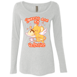 T-Shirts Heather White / Small Sweets are my Valentine Women's Triblend Long Sleeve Shirt