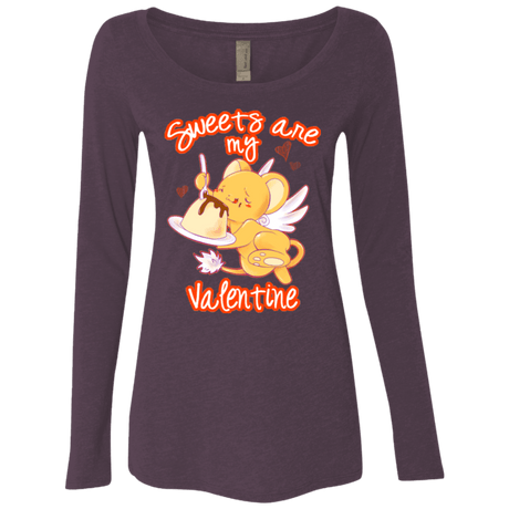 T-Shirts Vintage Purple / Small Sweets are my Valentine Women's Triblend Long Sleeve Shirt