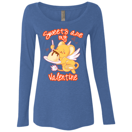 T-Shirts Vintage Royal / Small Sweets are my Valentine Women's Triblend Long Sleeve Shirt