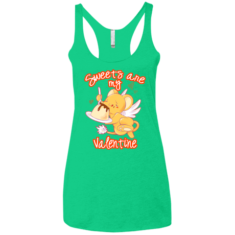 T-Shirts Envy / X-Small Sweets are my Valentine Women's Triblend Racerback Tank