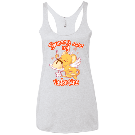 T-Shirts Heather White / X-Small Sweets are my Valentine Women's Triblend Racerback Tank